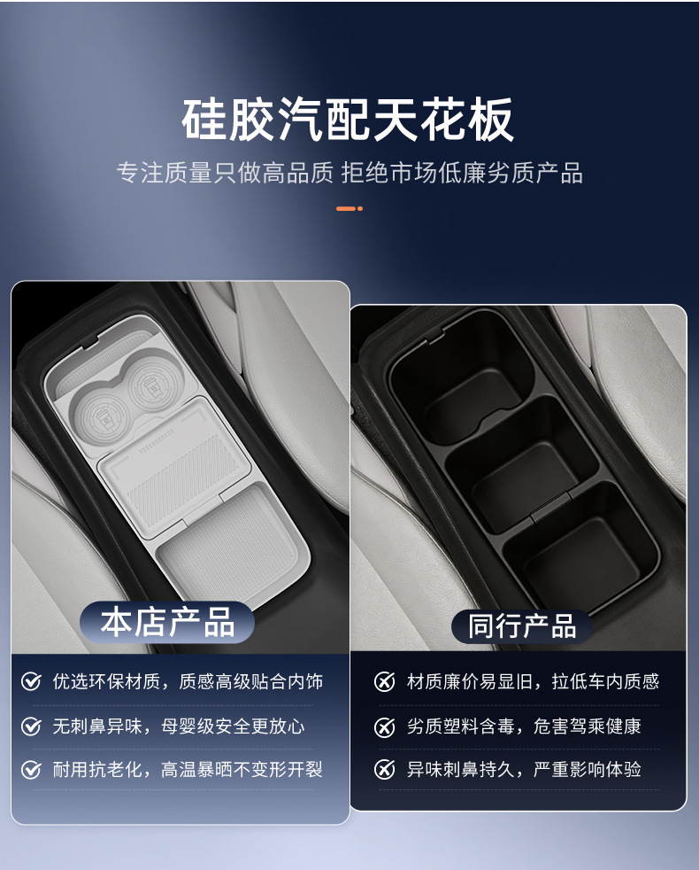 Suitable for 26 models of Buick Envision E7, multifunctional glasses storage box under the center console, car accessory modification part