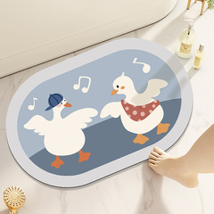 Diatom mud soft absorbent pad bathroom floor mat diatomaceous earth non-slip quick-drying bathroom floor mat kitchen toilet carpet