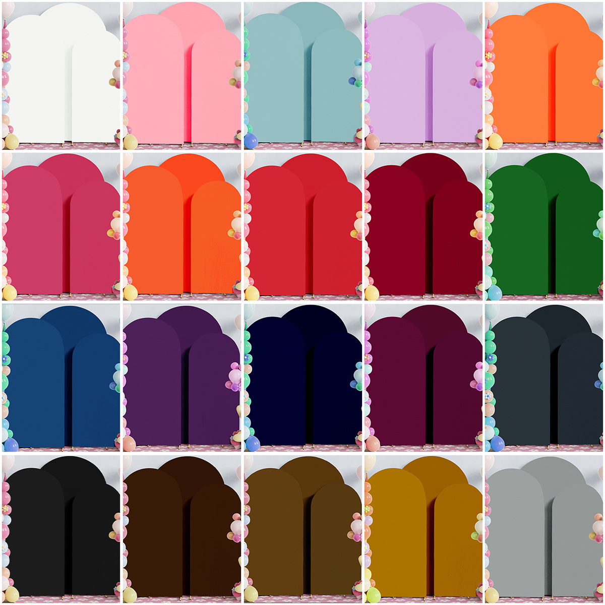 Cubierta de boda de seda de leche transfronteriza decoración cubierta de tela de arco elástico cubierta de fondo de fiesta de cumpleaños cubierta de tela semicircular cubierta protectora