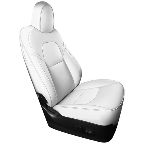 【Exclusive for Cross-border】White Car Seat Cover for Tesla Model S/3/X/Y - Nappa Leather