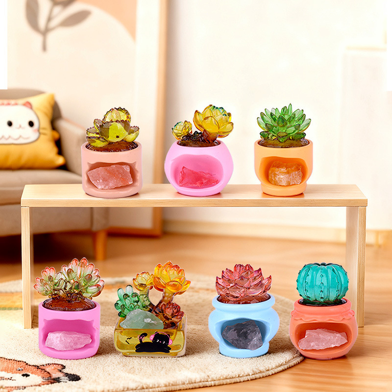 Lucky House Blind Box Decorations DIY Crystal Stone Ornaments Original Creative Cute Pieces Office Desk Potted Plant Decorations Lucky House Blind Box Decorations DIY Crystal Stone Ornaments Original Creative Cute Pieces Office Desk Potted Plant Decorations