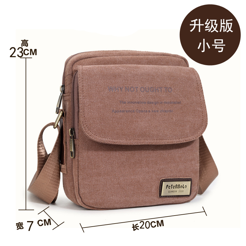 Bolso de lona para hombre, bolso de hombro, bolso de lona informal de estilo coreano para hombre, bolso cruzado de negocios, bolso cruzado pequeño, mochila, informal urbano