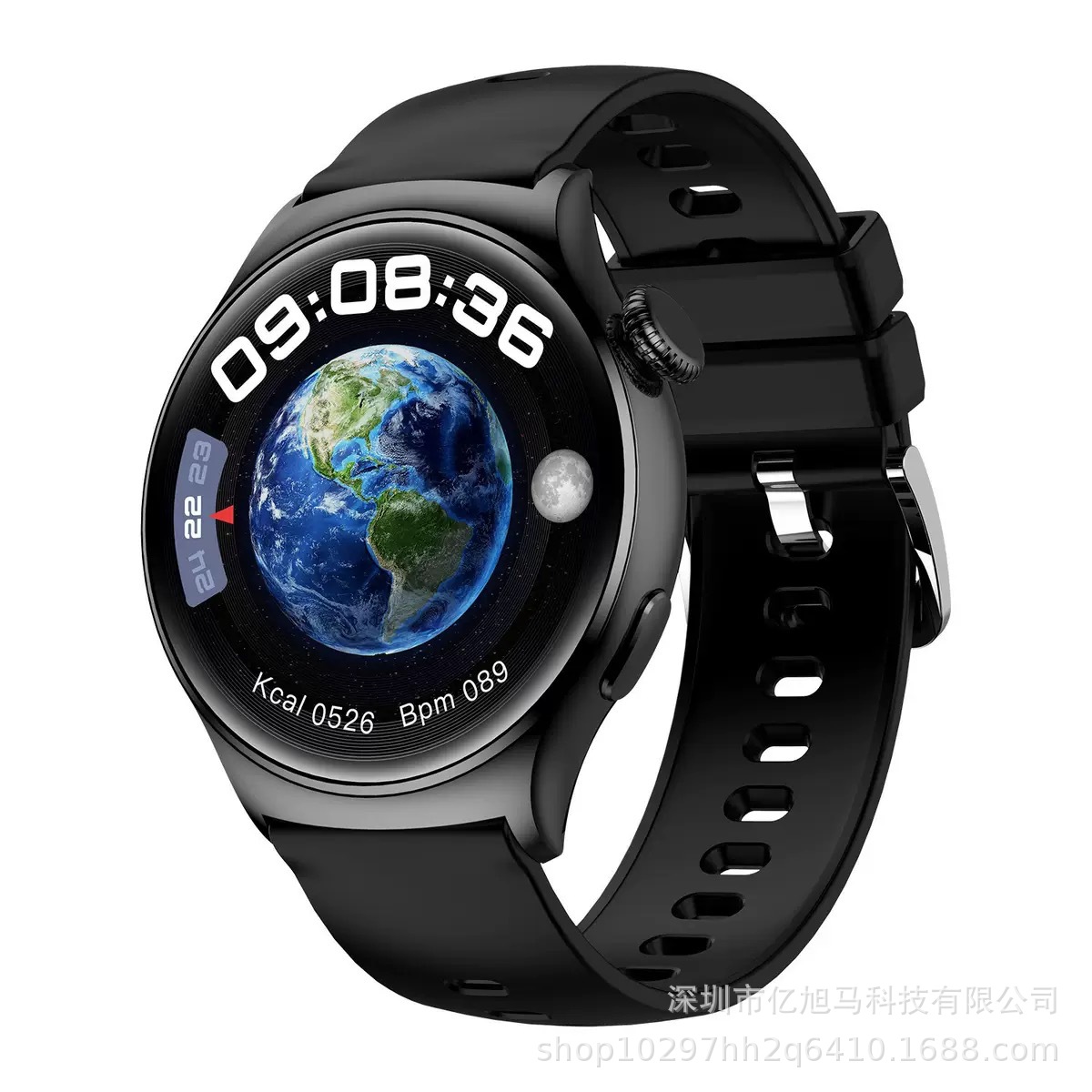 2025 Huaqiang North Hot Watch 66 tecnología negra multifunción pago verdadero reloj deportivo a prueba de agua redondo