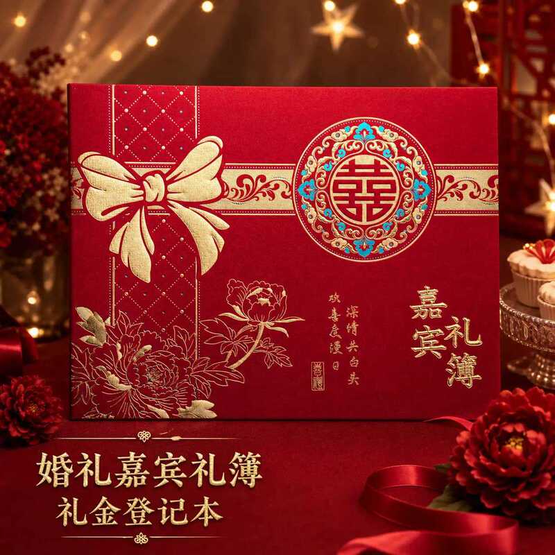Wedding supplies: signature book, guest ledger, wedding accounting book, gift registry, wedding banquet sign-in list, red wedding book Wedding supplies: signature book, guest ledger, wedding accounting book, gift registry, wedding banquet sign-in list, red wedding book