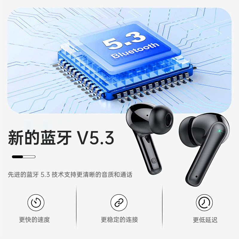 2025新款蓝牙耳机S2耳机无线蓝牙降噪不漏音LED显示屏智能耳塞式|undefined