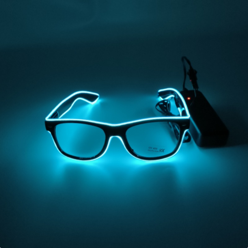 Fábrica directa fiesta gafas luminosas bar espectáculo gafas luminosas props cool led rescate fluorescente