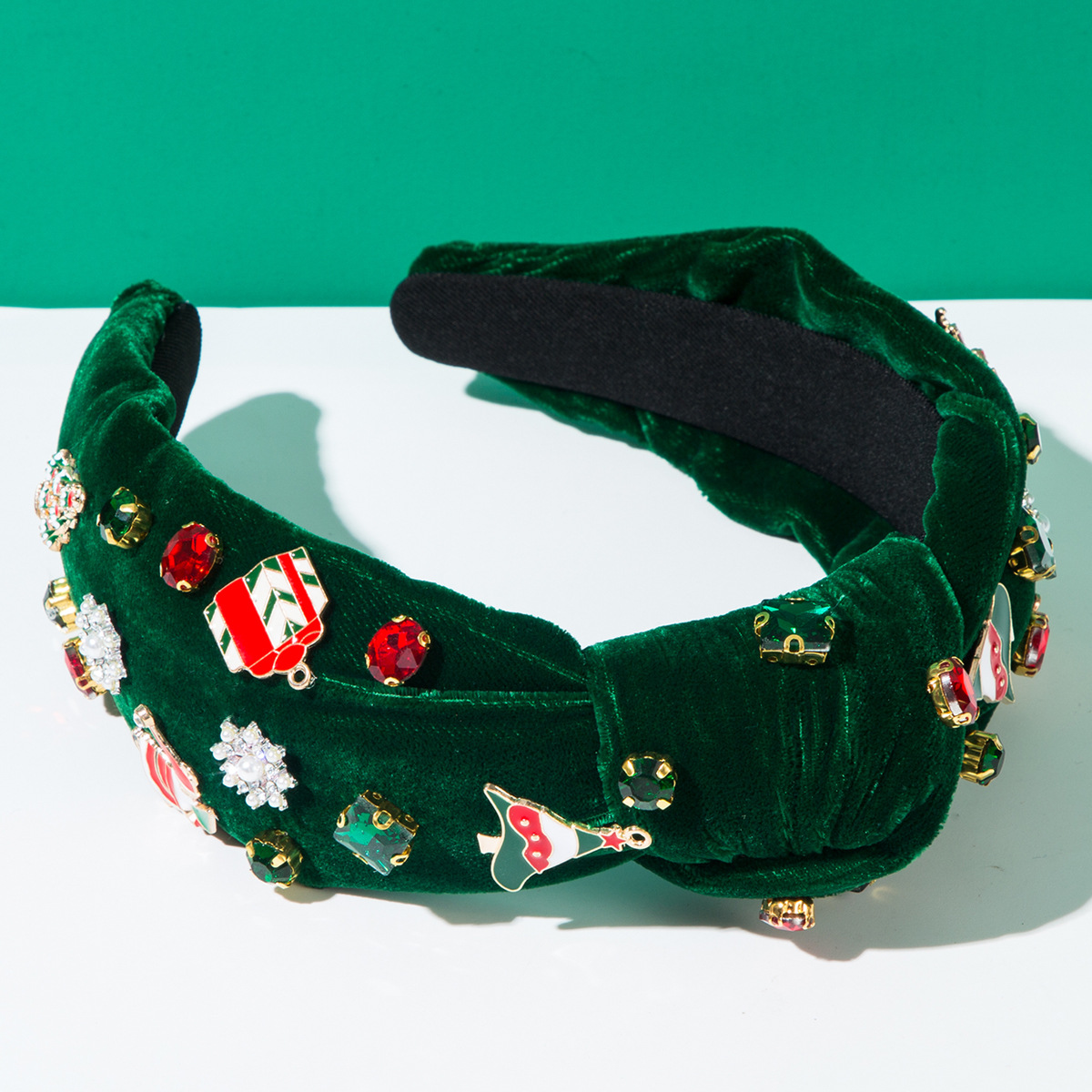 Neues Weihnachts-Flanell-Legierungs-Geschenkset: Elch-Weihnachtsbaum-Stirnband, festliche Party-Haaraccessoires – Detail 3