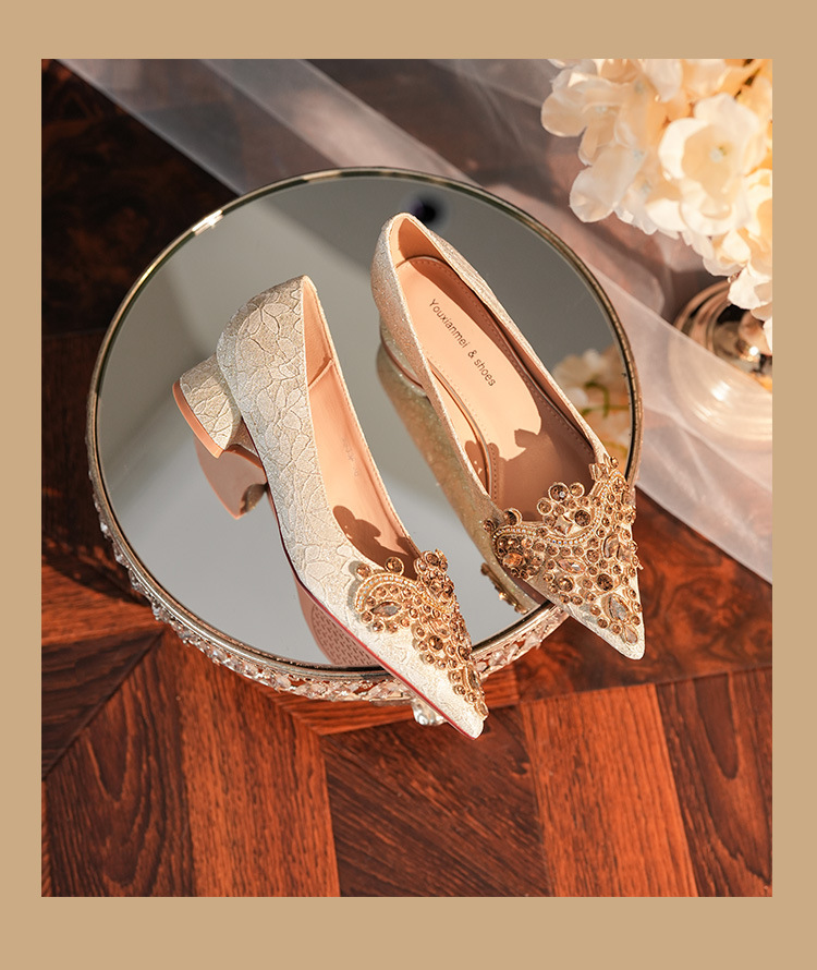 3333F-007 Scarpe da donna con tacco basso, punta a punta, in raso, comode, per damigelle d'onore, da sposa e feste_voghion.com