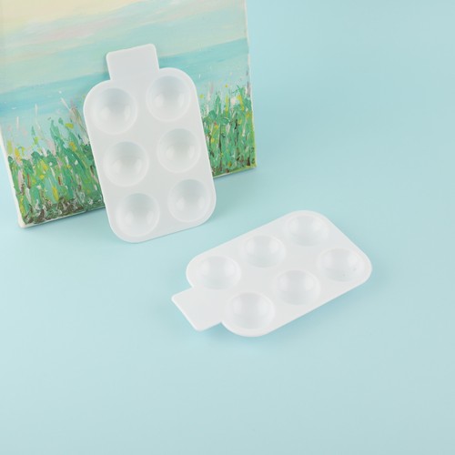 Children's 6-Grid Acrylic Oil Painting Palette Watercolor Gouache Palette Chalk Doll Coloring Palette