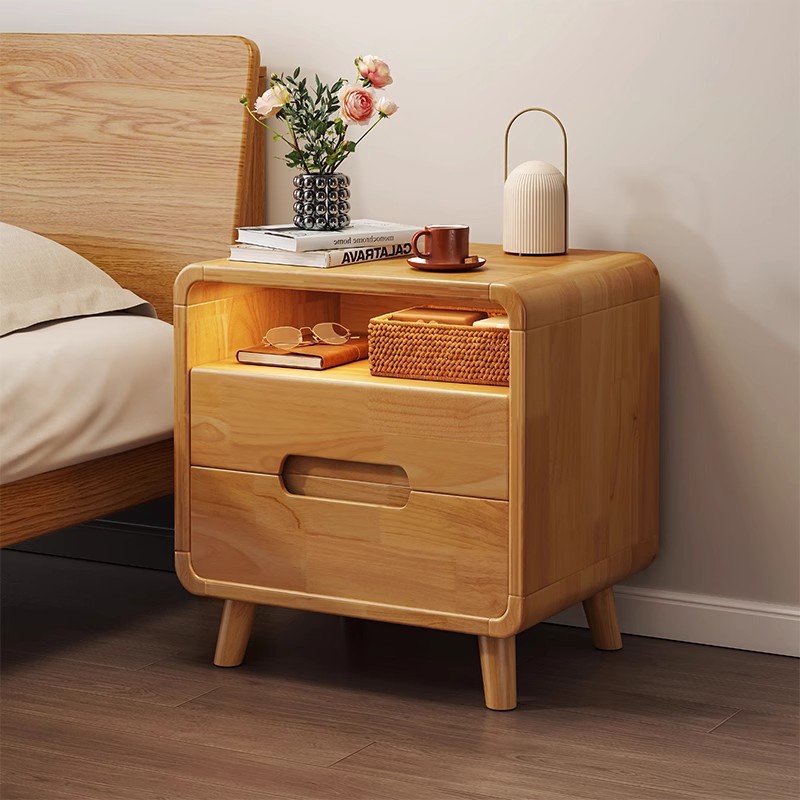 Cabecera de cama de madera sólida, cabecera de cama de dormitorio doméstico, armario de almacenamiento pequeño, armario de madera, cabecera de cama de aire