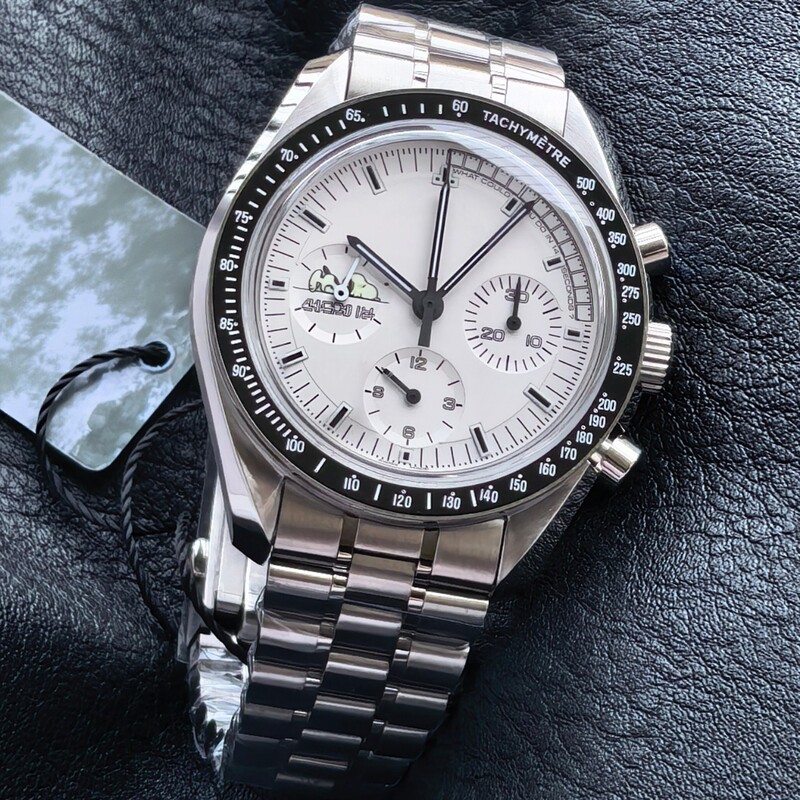 Men's mechanical watch, Moon Phase, Planetary, Speedmaster series, three-dial, six-hand, multi-function chronograph, fully automatic mechanical watch Men's mechanical watch, Moon Phase, Planetary, Speedmaster series, three-dial, six-hand, multi-function chronograph, fully automatic mechanical watch