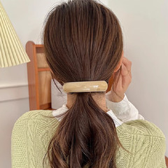 酢酸スプリングクリップ インス風ヘアクリップ 後頭部用ヘアクリップ シンプルヘアピン ネット人気 2025年新作ヘアアクセサリー