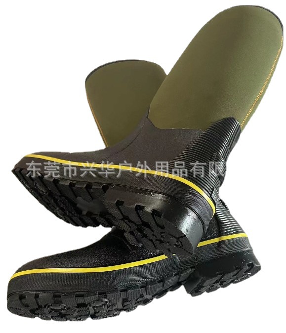 Camouflage High-Top Vulcanized Shoes, Vulcanized Shoes, Wear-Resistant River-Tracing Shoes, Diving Shoes, Vulcanized Shoes, Felt-Soled High-Top Camouflage Rubber