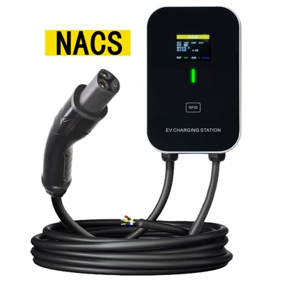 22Kw European Standard Type2: Elektrikli avtomobil şarj stansiyaları - nacs-tesla-color-screen-instant-charging-version-no-2-charging-pile-5m