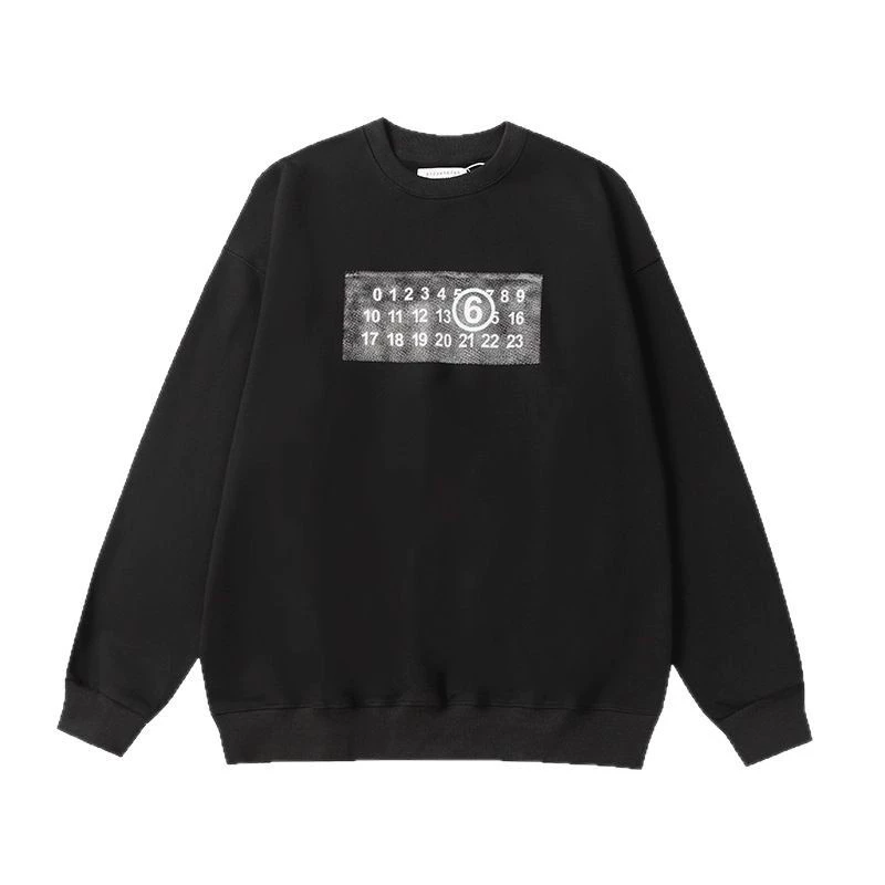 Футболка с длинным рукавом Maison Margiela унисекс свободного кроя с круглым вырезом