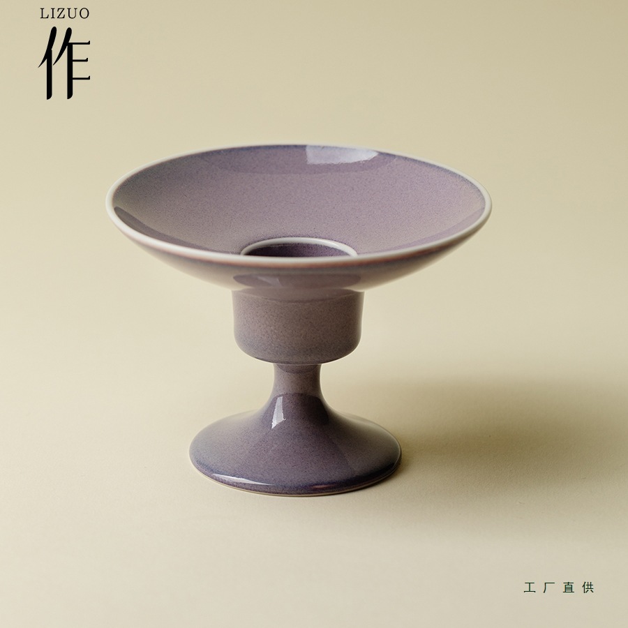 窑变均窑紫线香香炉雍正审美复古香插炉家用室内香道熏香炉