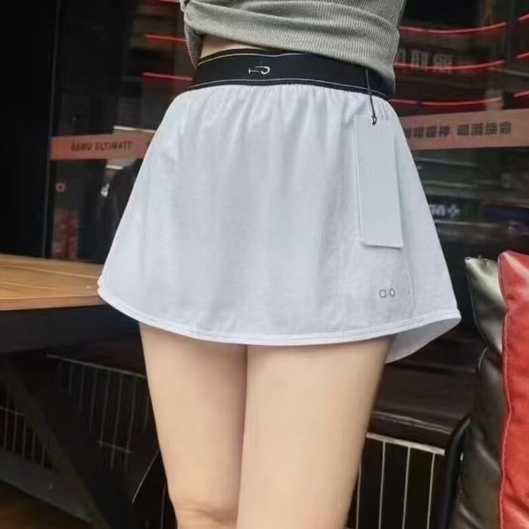 In-Stock Letter-Print Reflective High-Waisted Anti-Exposure Tennis Skirt, New Summer Sports Casual Ultra-Short Skirt, Women's Yoga Skirt Shorts In-Stock Letter-Print Reflective High-Waisted Anti-Exposure Tennis Skirt, New Summer Sports Casual Ultra-Short Skirt, Women's Yoga Skirt Shorts