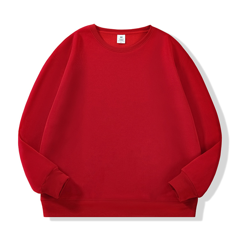 500 gramos de camiseta de cuello redondo de terciopelo personalizada LOGO grupo publicitario construido camiseta cultural restaurante vestido de trabajo impresión bordado