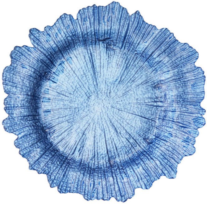 Nuevo diseño de decoración de mesa de boda plástico transparente cargador de borde irregular placa de melamina transparente redonda