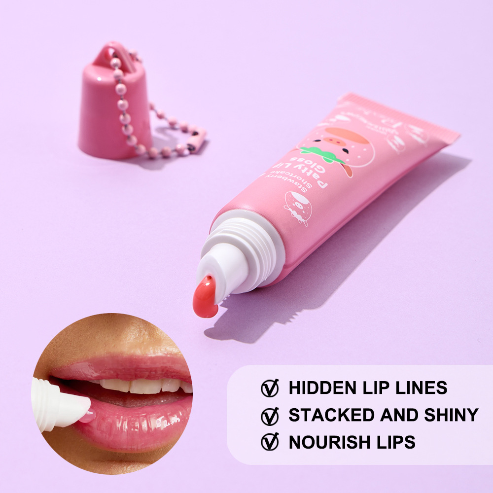 Amazon PAGE VINE serie de dibujos animados de frutas colgante esmalte labial refrescante y hidratante brillo labial comercio exterior transfronterizo