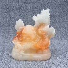 树脂摆件元宝龙古玩仿寿山石雕客厅装饰摆件