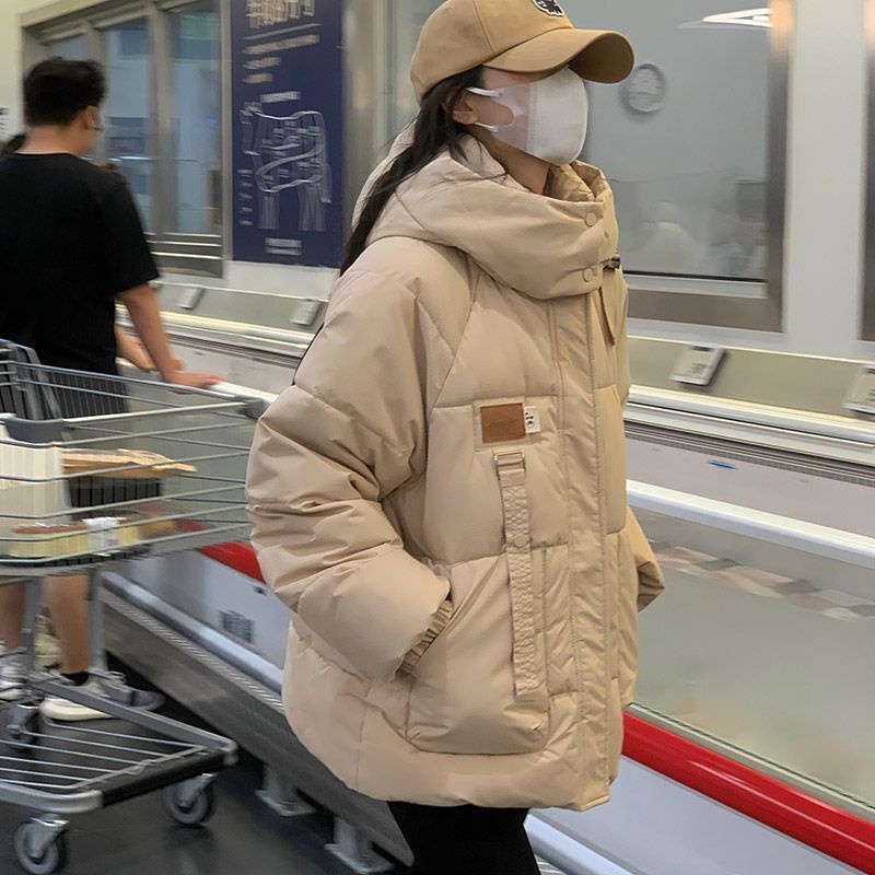 Winter New Student Fashion Casual Large Pocket Cotton Clothes Loose Thickened Warm All-match Hooded Short Cotton Jacket Winter New Student Fashion Casual Large Pocket Cotton Clothes Loose Thickened Warm All-match Hooded Short Cotton Jacket