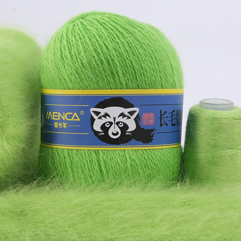 Long wool Mink wool Yarn foreign trade hot medium and thick wool Angora rabbit wool Yarn Menca Mink Yarn