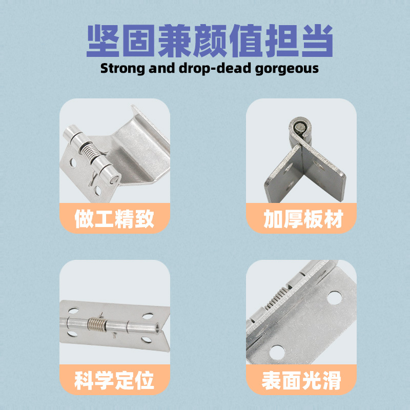 AW Anwang 304 bisagra de acero inoxidable de resorte de cierre automático de puerta de retorno bisagra de puerta plegable