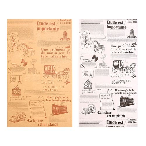 Air Fryer Parchment Paper Silicone Baking Oven Microwave Oven Wrapping Paper BBQ Paper Hand-painted Ready-to-eat Packing FDA Certified