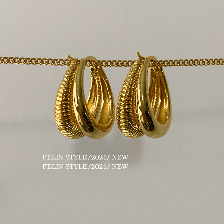 15g Weight Earrings Classification 1 Pair Quantity Daily Occasion Gold Plated Material Water Droplets Pattern Women'S Gender Plating Design Fashion Style 1 Pair Fashion Water Droplets Gold Plated Plating Women's Earrings 无