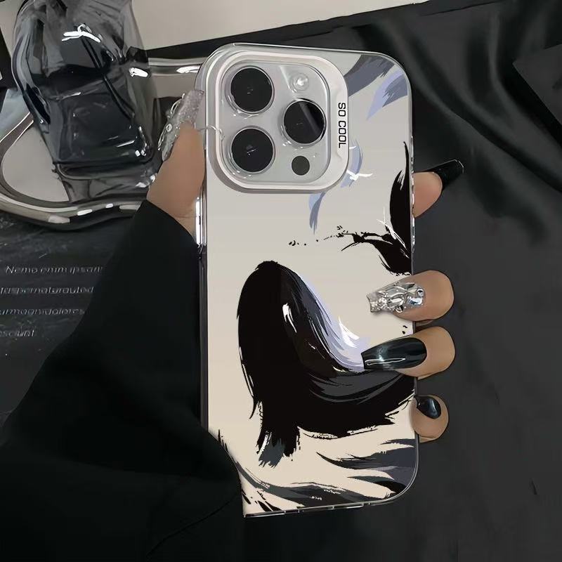 Nueva tinta ballena para iPhone 16 funda para teléfono móvil Apple 15promax/14 personalidad 13pro12 Europa y América