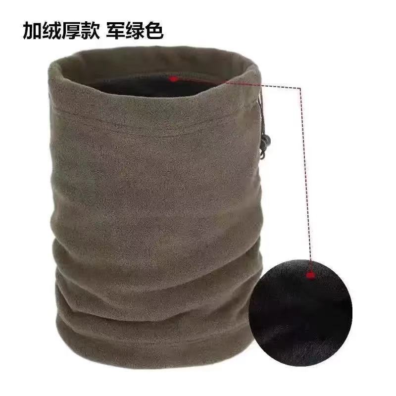 跨境冬季围脖保暖加绒户外骑行脖套拉绳加厚摇粒绒抓绒围脖套批发|undefined
