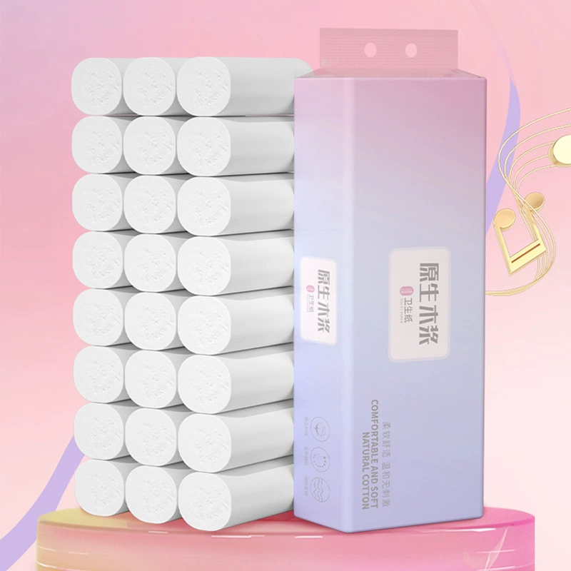 14 рулонов туалетной бумаги без втулки для домашнего использования, пятислойные утолщенные бумажные полотенца, удобные и портативные, многофункциональные.