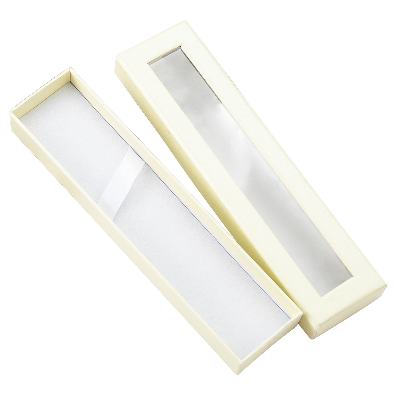 En stock al por mayor tapa pluma caja Ventana de alta gama caja de regalo de papelería de publicidad caja de la pluma de impresión LOGO