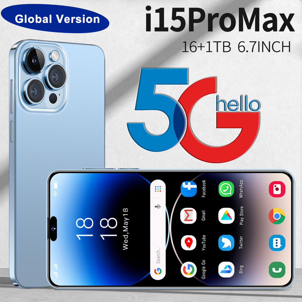 Cross-border i15 ProMax smartphone 16+1TB foreign trade spot factory issued Android smartphone wholesale