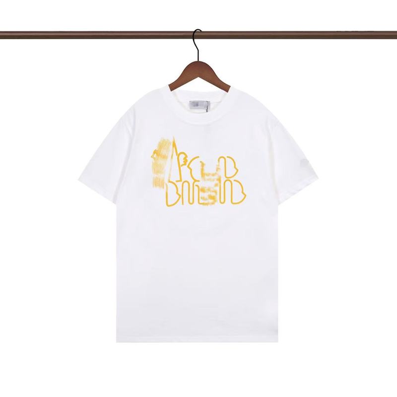 メンズモン半袖Tシャツ2025夏モン口新作ラウンドネックTシャツトレンディなプリント半袖通気性メンズトップス|undefined