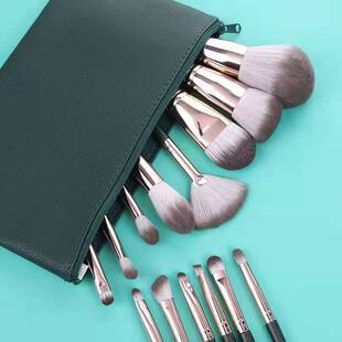 Green cloud 14 makeup brushes suit soft hair eye shadow brush loose brush eyebrow brush lip brush beginner full set of makeup tools