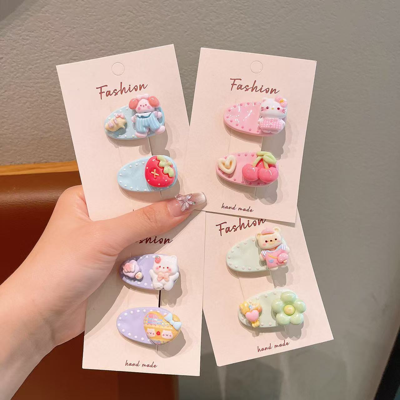 Clips para el cabello de niños dulces dibujos animados clips bb clips para el cabello de niña pequeña clips de viento clips de borde animal clips para el cabello de niña
