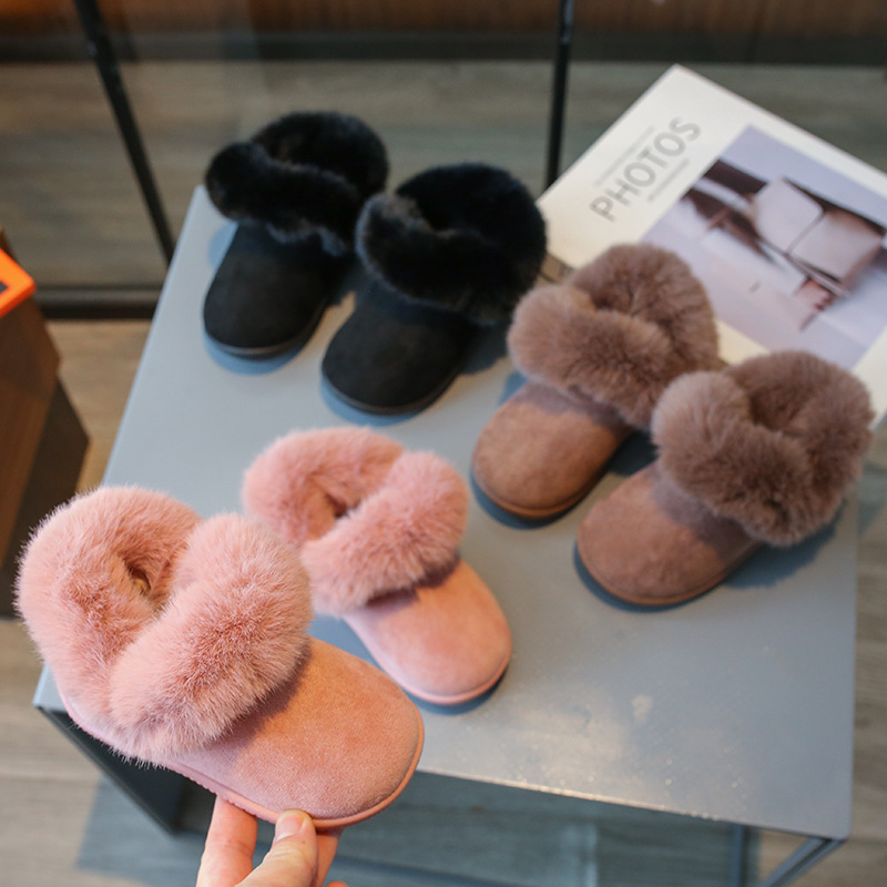 Kinderschneestiefel 2023 Winter Neue Mode Herren- und Damenbabys 0-3 Jahre alt Plüsch verdickte warme weiche Sohle_voghion.com