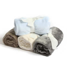 工厂批发双面婴儿法兰绒毛毯午睡毯四季盖毯多色可选