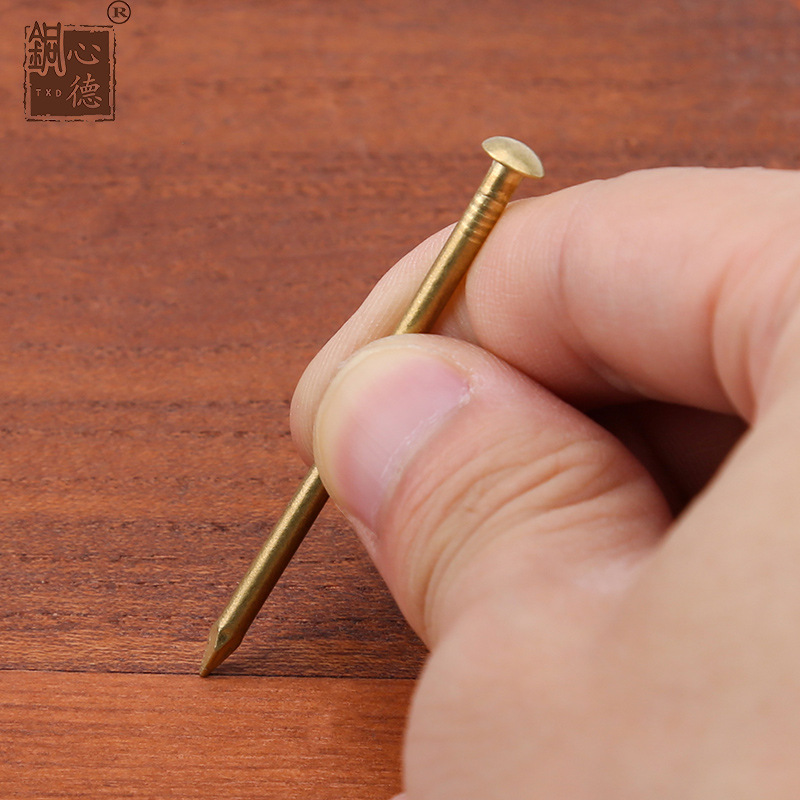 A5L中式仿古黃銅釘圓頭鼓釘家具合頁裝飾銅釘子沙發釘圖釘家具銅