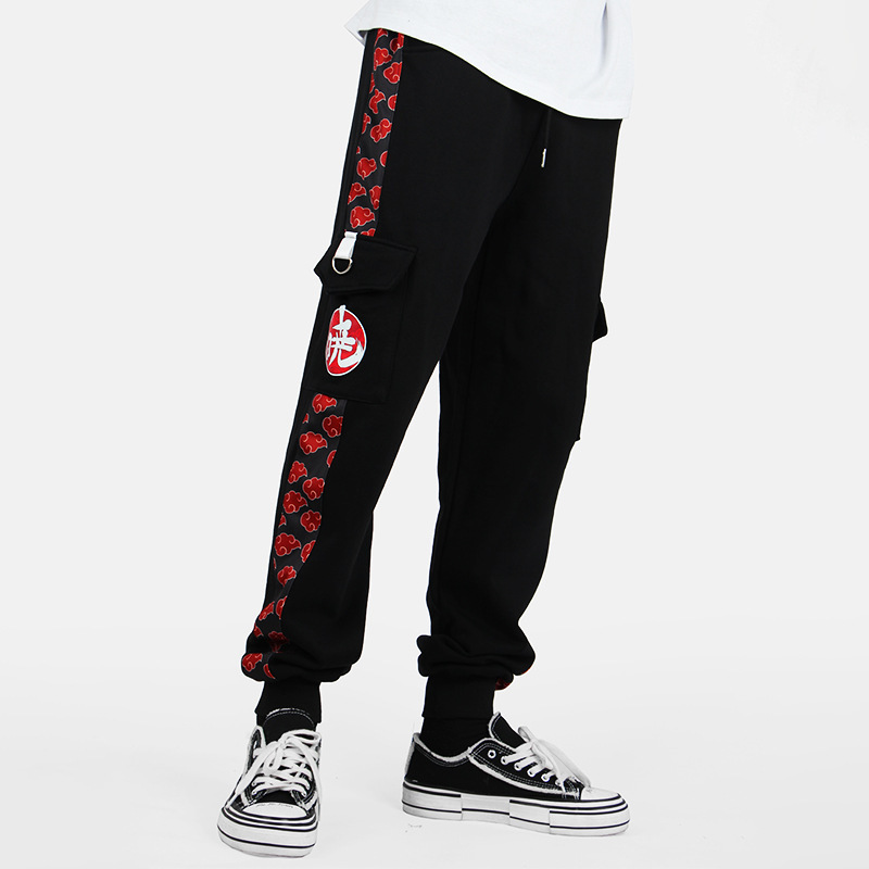 Naruto Anime Peripheral Cargo Pants Uzumaki Naruto Akatsuki Tissue Two-Dimensional Casual Pants Trendyy Leggings