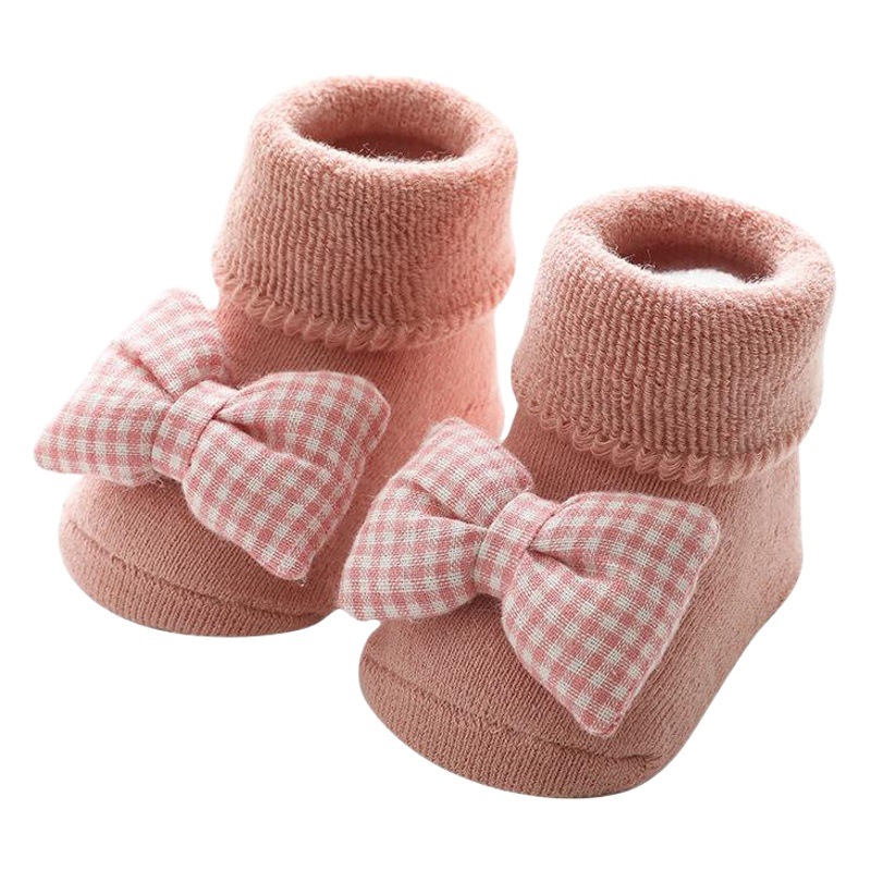 21 otoño e invierno Bebé cálido calcetines bebé antideslizante forrado de lana gruesa Terry Calcetines de media pantorrilla