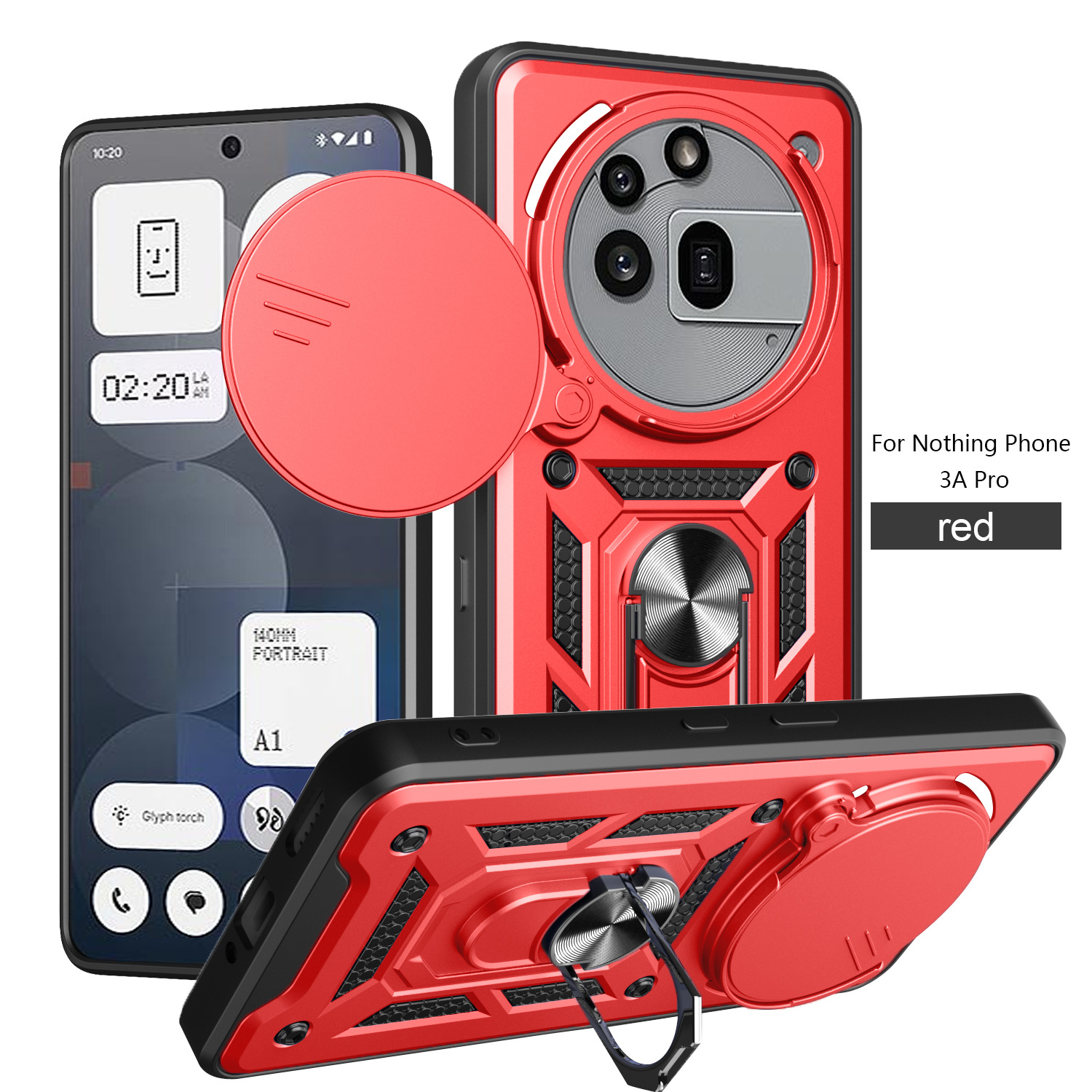 Ventana de empuje Shunjia Nothing Phone 3a Pro 5G funda para teléfono móvil TPU PC armadura cubierta protectora anticaída magnética image 8