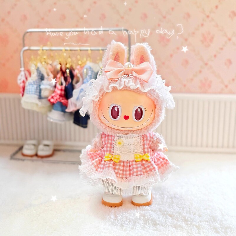 一二三代钥匙扣Labubu衣服挂件拉布布娃衣暗夜小恶魔圣诞万圣节萌|undefined