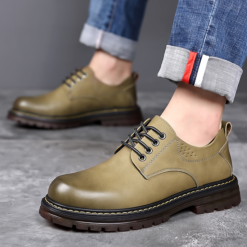 Herr derby skor i läder med tjock sula för bröllop_voghion.com