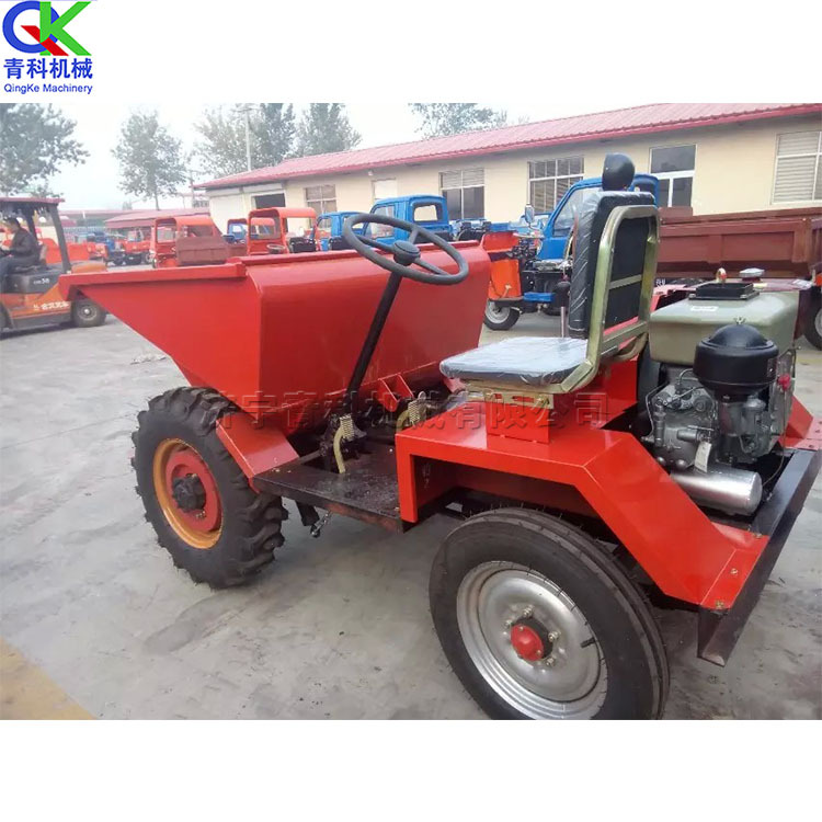 短途运输物料车辆四轮座驾式散装物料装卸车自走式柴油砂石翻斗车