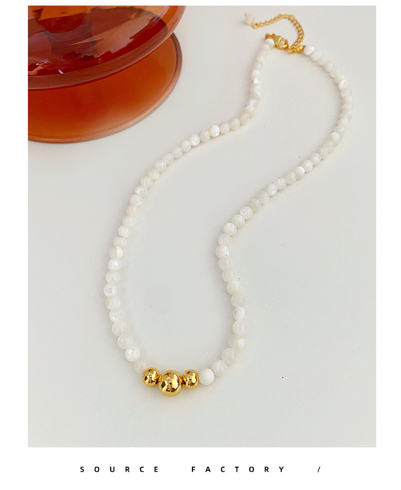 Simple Style Geometric Shell Necklace 1 Piece