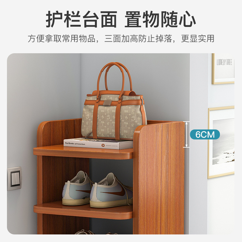 Zapatero simple, partición en capas en la puerta del hogar, fuerte y estable, artefacto de almacenamiento de múltiples capas simple, zapatero tridimensional largo y estrecho