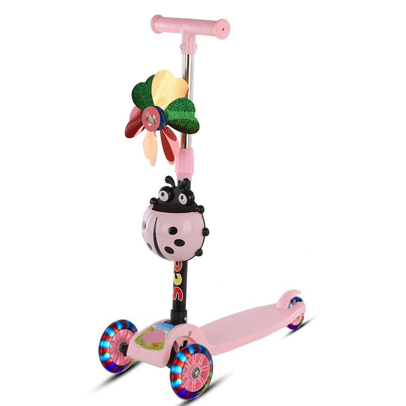 Scooter para niños de 1 a 5 años de edad, un botón plegable puede deslizarse, bebé deslizante, caminante deslizante, monoplaza, coche de alta altura, elevación